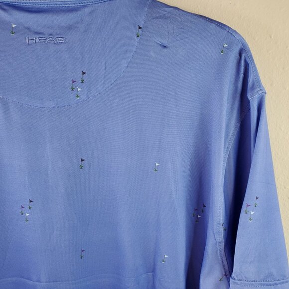 HEAD Golf Mens Blue Printed John Wave Runner Polo - Picture 9 of 13